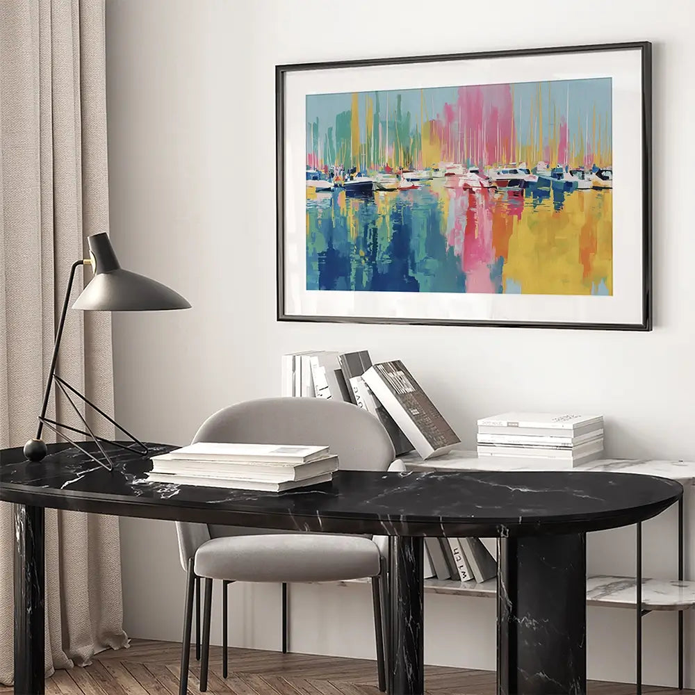 Harbour At Rest Framed Art Print Harbour At Rest Framed Art Print wall art product Chromatic Storm Studio