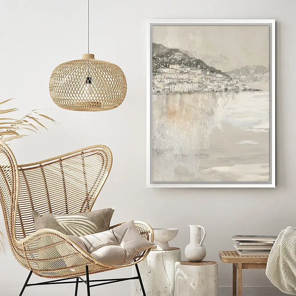 Harbour Boats At Dawn Canvas Print Harbour Boats At Dawn Canvas Print wall art product Chromatic Storm Studio
