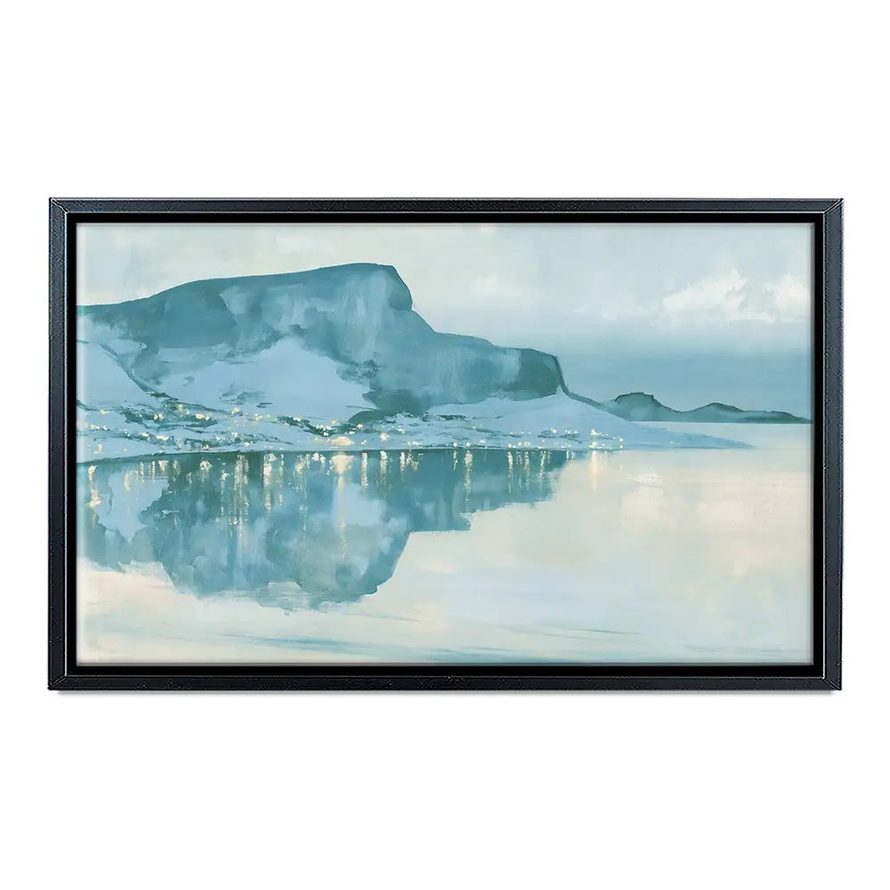 Harbour Village With Reflection Canvas Print Harbour Village With Reflection Canvas Print wall art product Chromatic Storm Studio