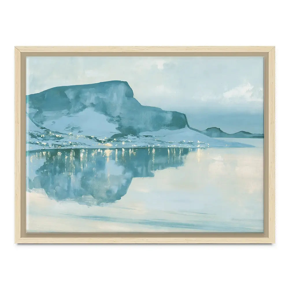 Harbour Village With Reflection Canvas Print Harbour Village With Reflection Canvas Print wall art product Chromatic Storm Studio