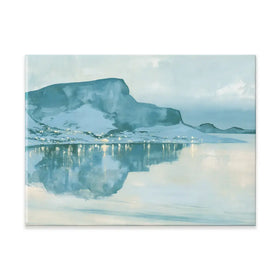 Harbour Village With Reflection Canvas Print Harbour Village With Reflection Canvas Print wall art product Chromatic Storm Studio