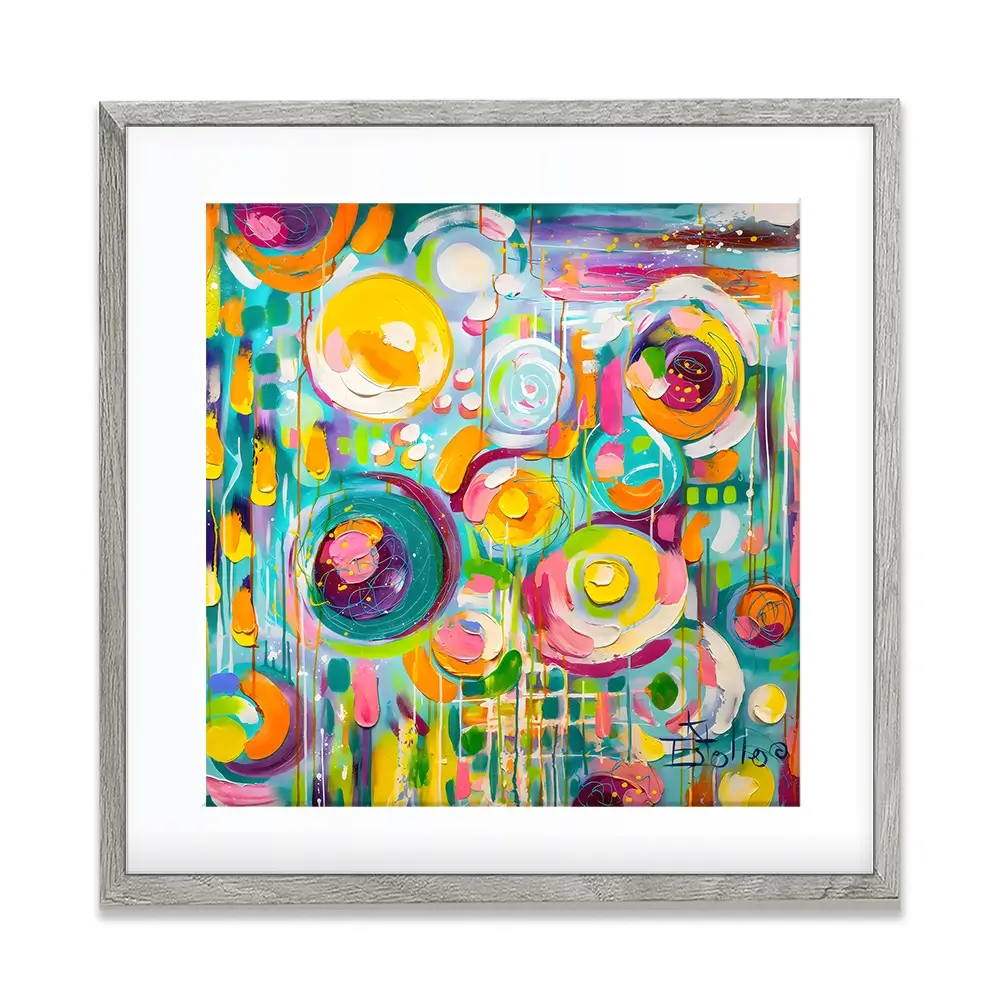 Hard Candy Square Framed Art Print Hard Candy Square Framed Art Print wall art product Estelle Grengs - Independent