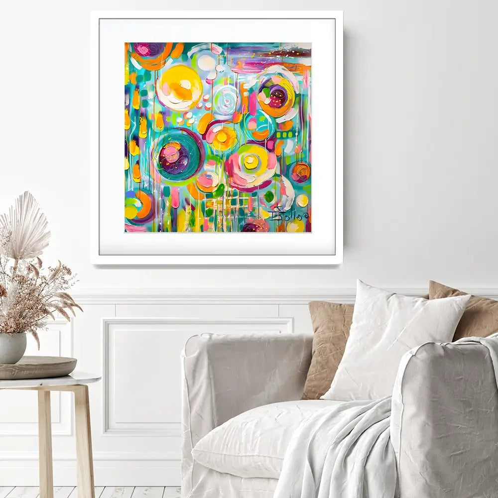 Hard Candy Square Framed Art Print Hard Candy Square Framed Art Print wall art product Estelle Grengs - Independent