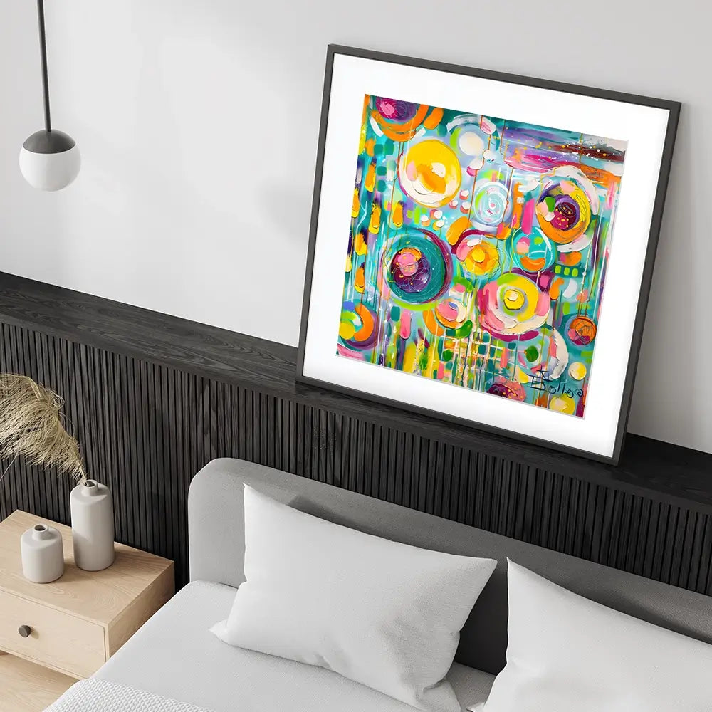 Hard Candy Square Framed Art Print Hard Candy Square Framed Art Print wall art product Estelle Grengs - Independent