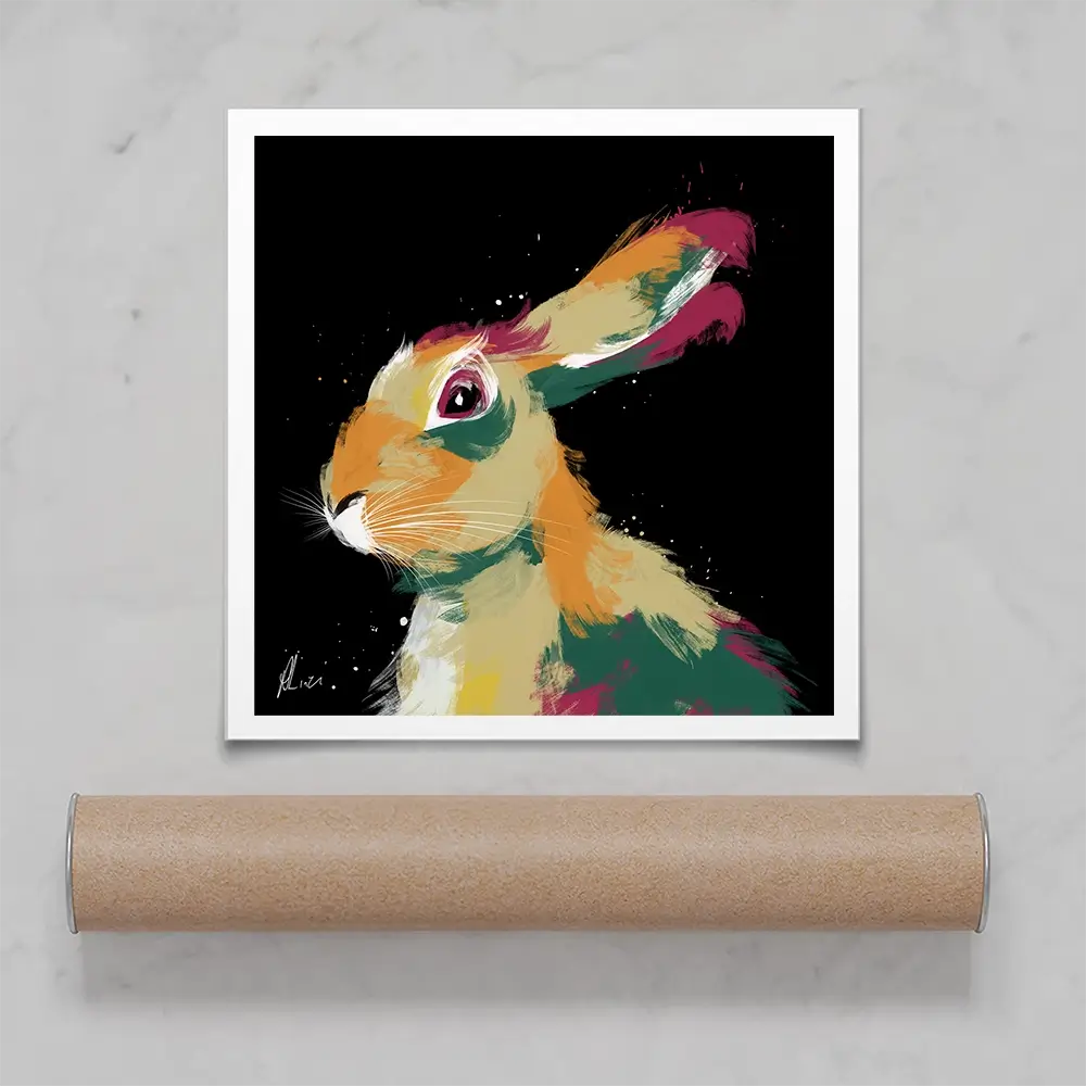 Hare 2 Square Art Print Hare 2 Square Art Print wall art product Aimee Linzi