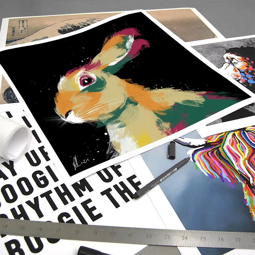 Hare 2 Square Art Print Hare 2 Square Art Print wall art product Aimee Linzi