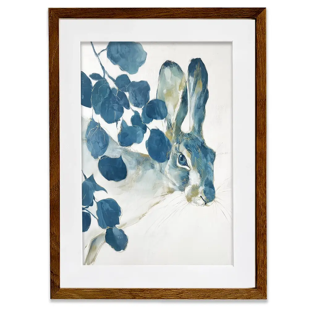 Hare Among Eucalptus Framed Art Print Hare Among Eucalptus Framed Art Print wall art product Chromatic Storm Studio