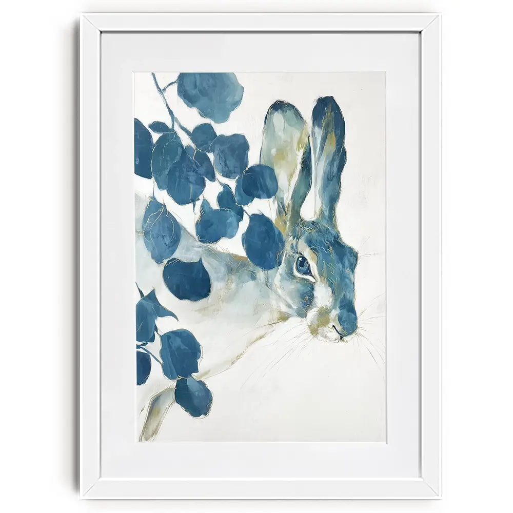 Hare Among Eucalptus Framed Art Print Hare Among Eucalptus Framed Art Print wall art product Chromatic Storm Studio
