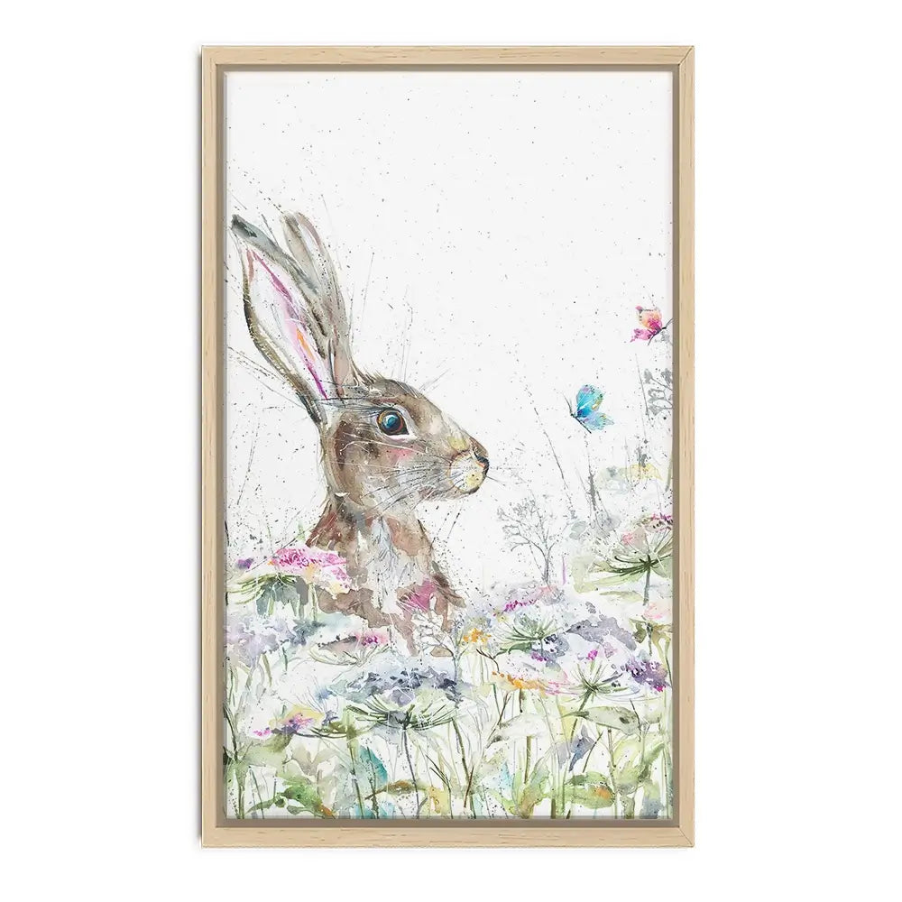 Hare Amongst Flowers Canvas Print Hare Amongst Flowers Canvas Print wall art product Nicola Jane Rowles