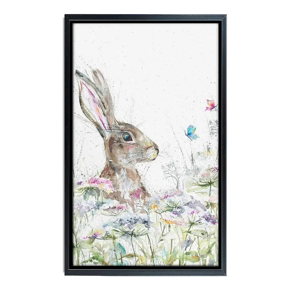 Hare Amongst Flowers Canvas Print Hare Amongst Flowers Canvas Print wall art product Nicola Jane Rowles