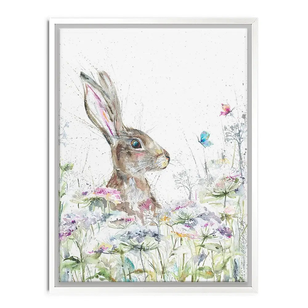 Hare Amongst Flowers Canvas Print Hare Amongst Flowers Canvas Print wall art product Nicola Jane Rowles