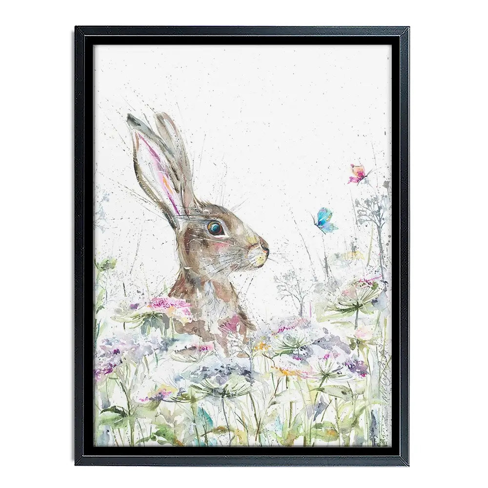 Hare Amongst Flowers Canvas Print Hare Amongst Flowers Canvas Print wall art product Nicola Jane Rowles