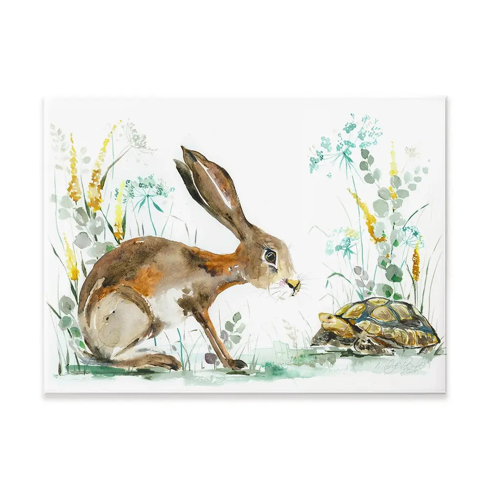 Hare And The Tortoise Canvas Print Hare And The Tortoise Canvas Print wall art product Nicola Jane Rowles