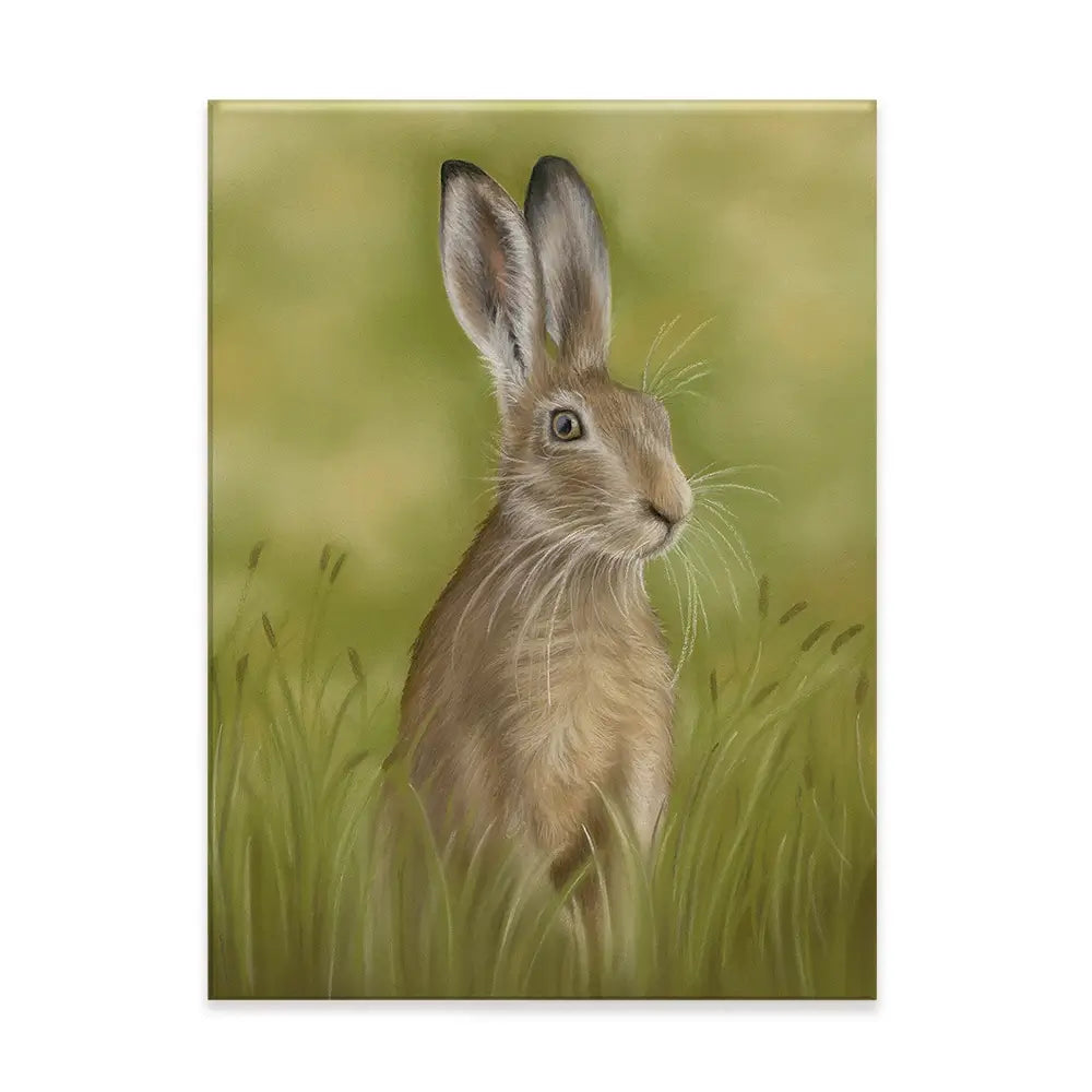 Hare In The Grass Canvas Print Hare In The Grass Canvas Print wall art product Georgie Turner