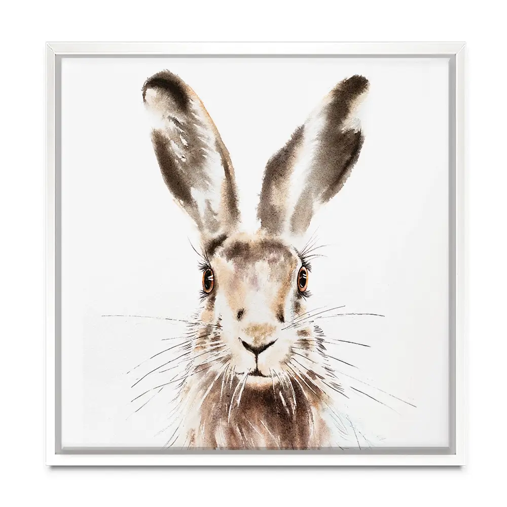 Harry The Hare Square Canvas Print Harry The Hare Square Canvas Print wall art product Art Print Shop