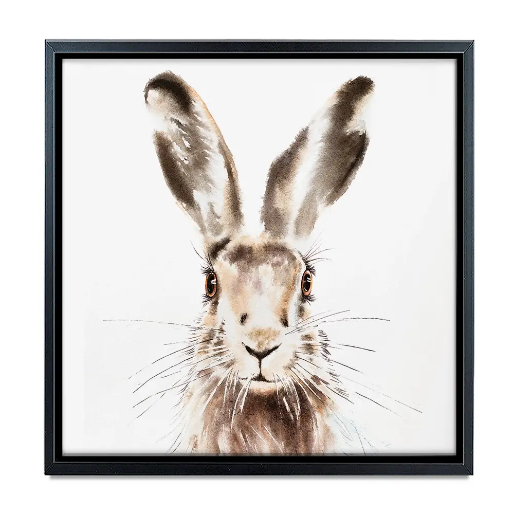 Harry The Hare Square Canvas Print Harry The Hare Square Canvas Print wall art product Art Print Shop