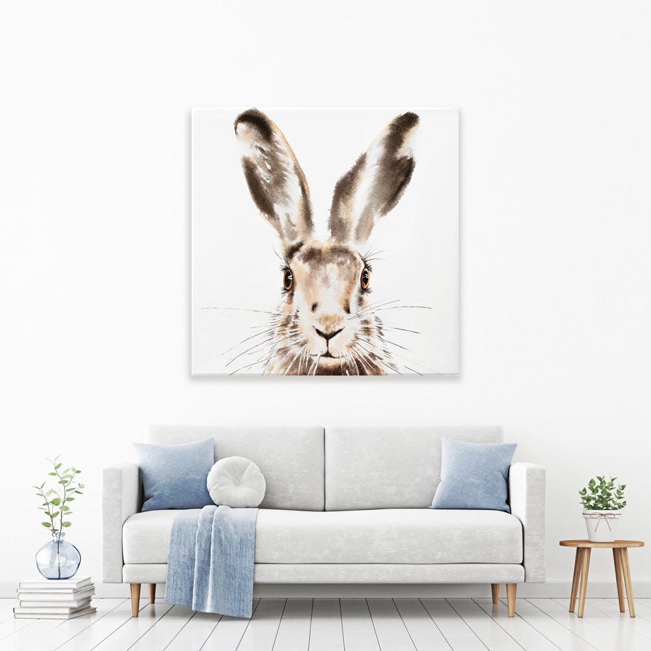 Harry The Hare Square Canvas Print wall art product Bolotova Tatyana / Shutterstock
