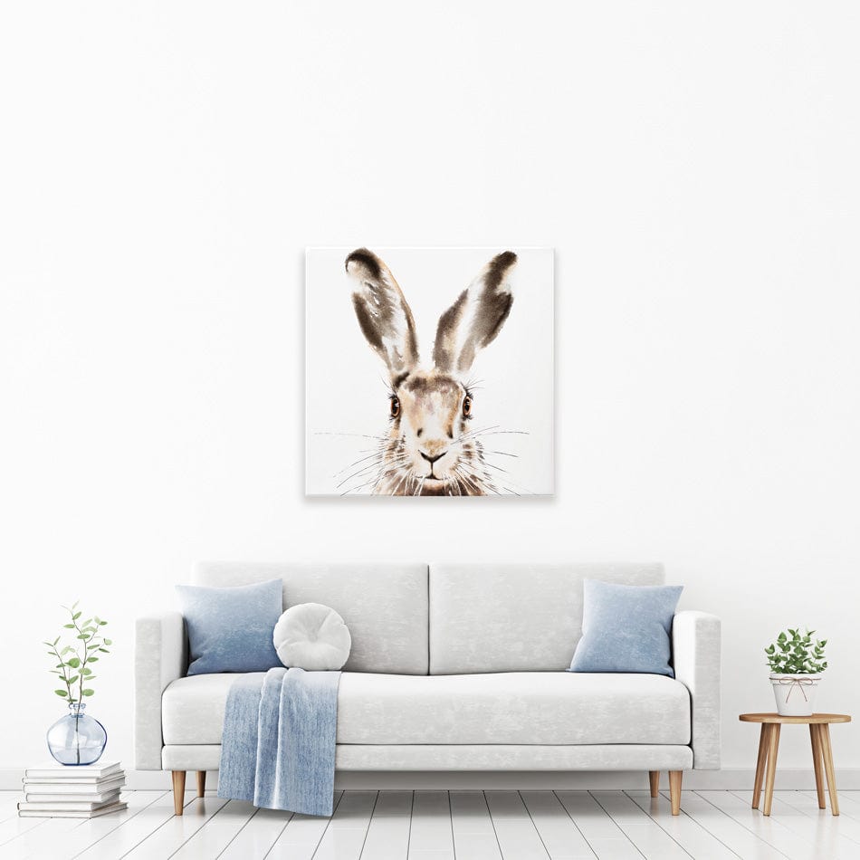 Harry The Hare Square Canvas Print wall art product Bolotova Tatyana / Shutterstock