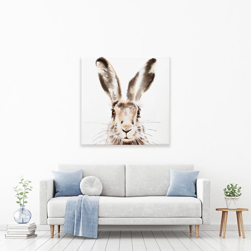 Harry The Hare Square Canvas Print wall art product Bolotova Tatyana / Shutterstock