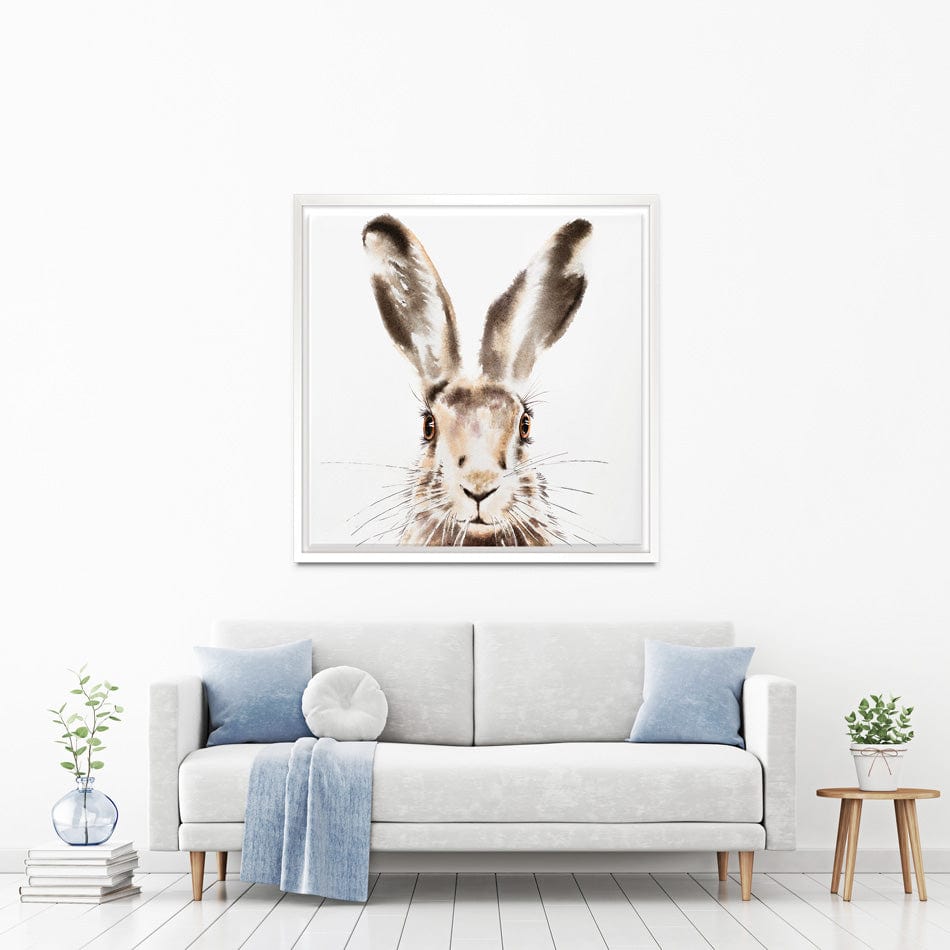 Harry The Hare Square Canvas Print wall art product Bolotova Tatyana / Shutterstock