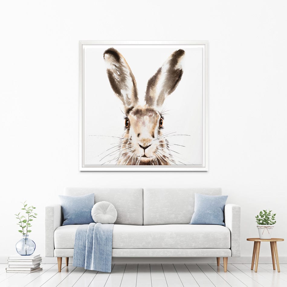 Harry The Hare Square Canvas Print wall art product Bolotova Tatyana / Shutterstock