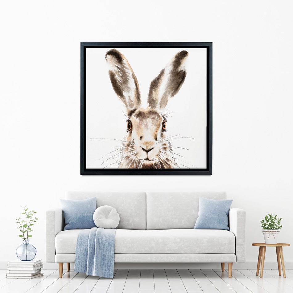 Harry The Hare Square Canvas Print wall art product Bolotova Tatyana / Shutterstock