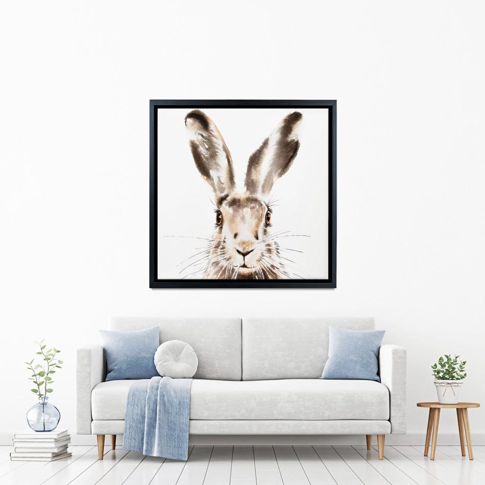 Harry The Hare Square Canvas Print wall art product Bolotova Tatyana / Shutterstock