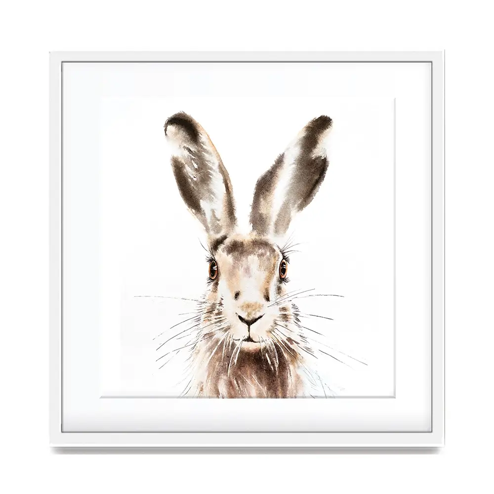 Harry The Hare Square Framed Art Print Harry The Hare Square Framed Art Print wall art product Art Print Shop