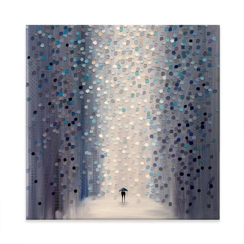 Hazy Rain Square Canvas Print Hazy Rain Square Canvas Print wall art product Ekaterina Ermilkina