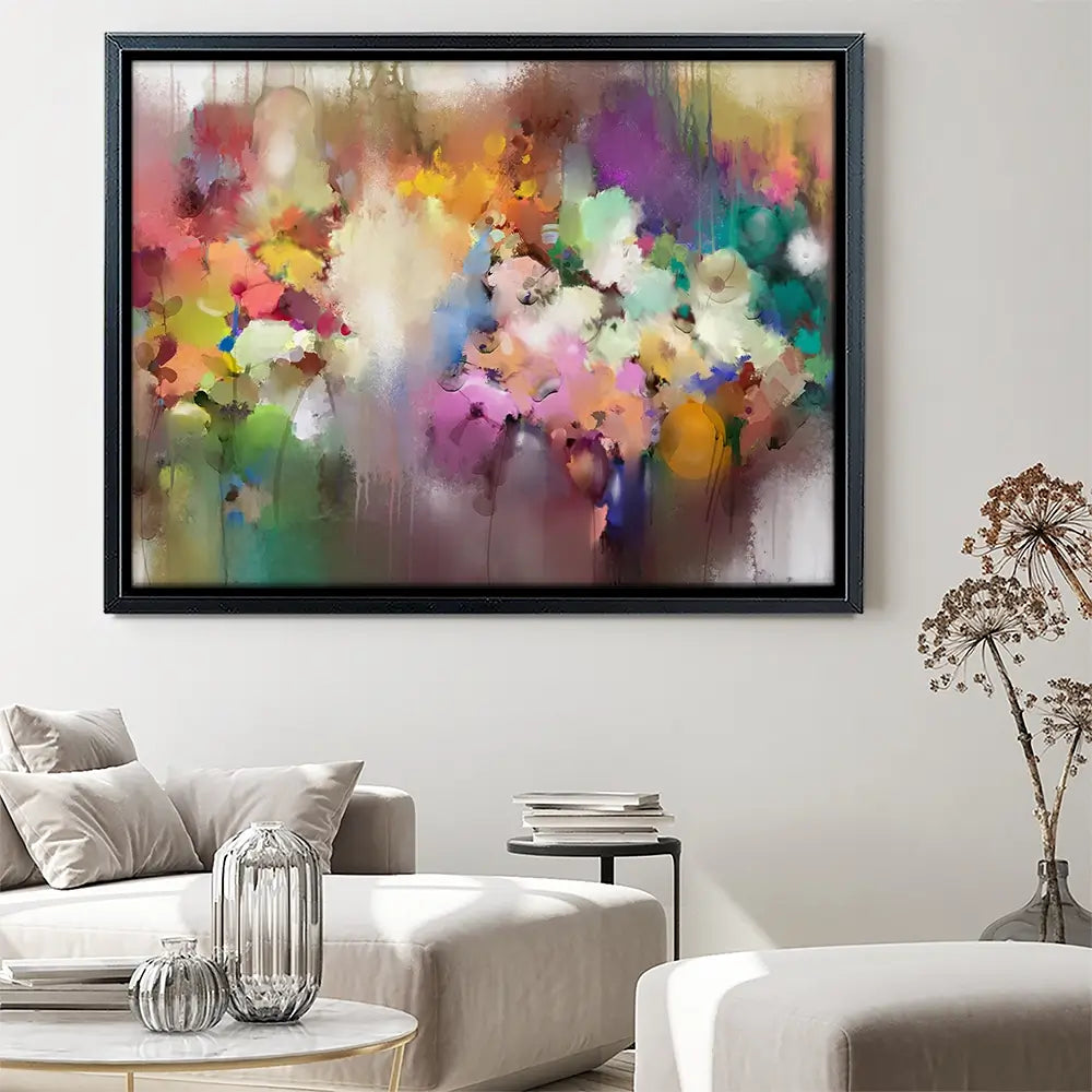 Hazy Watercolour Flowers Canvas Print Hazy Watercolour Flowers Canvas Print wall art product Art Print Shop