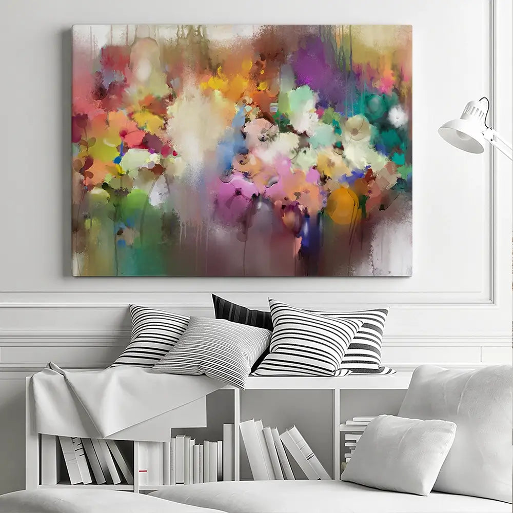 Hazy Watercolour Flowers Canvas Print Hazy Watercolour Flowers Canvas Print wall art product Art Print Shop