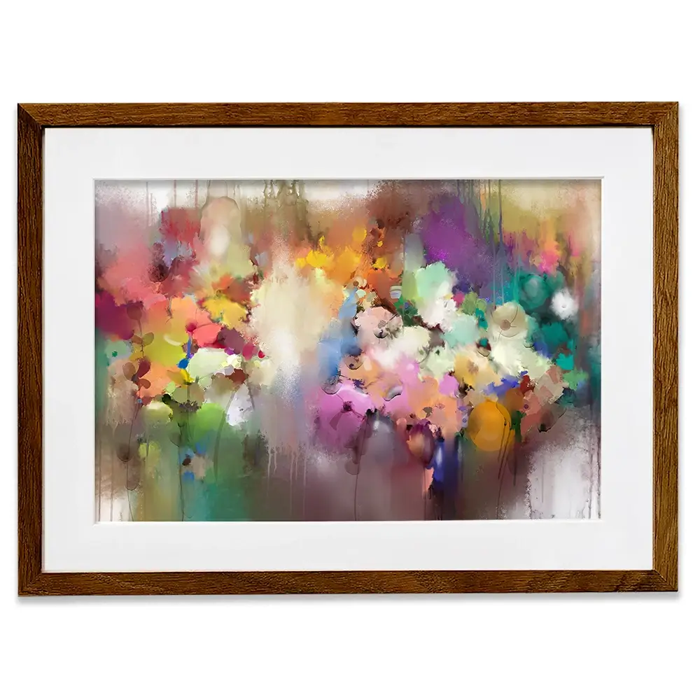 Hazy Watercolour Flowers Framed Art Print Hazy Watercolour Flowers Framed Art Print wall art product Art Print Shop