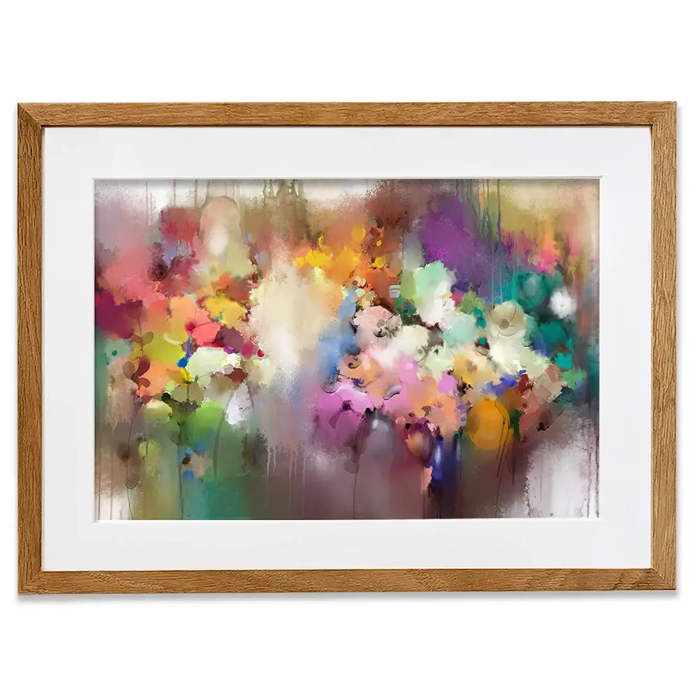 Hazy Watercolour Flowers Framed Art Print Hazy Watercolour Flowers Framed Art Print wall art product Art Print Shop