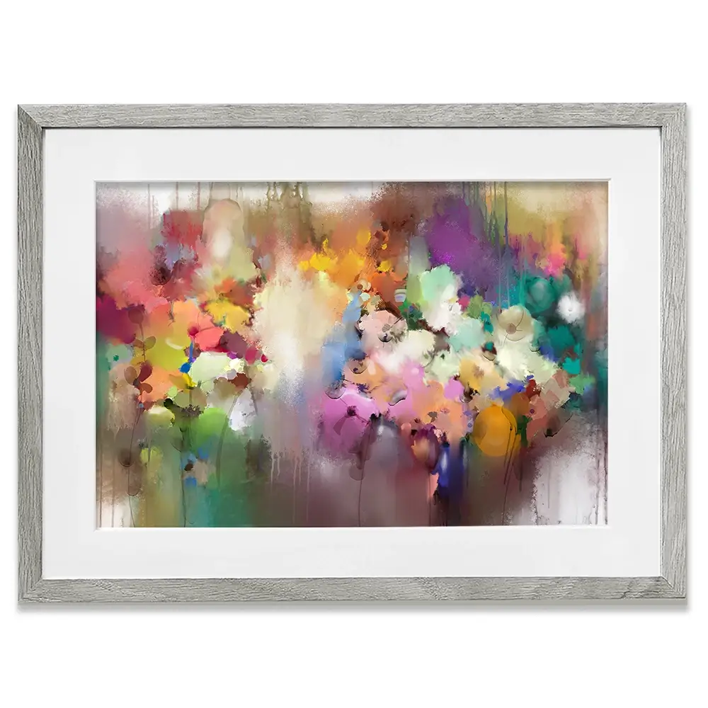 Hazy Watercolour Flowers Framed Art Print Hazy Watercolour Flowers Framed Art Print wall art product Art Print Shop