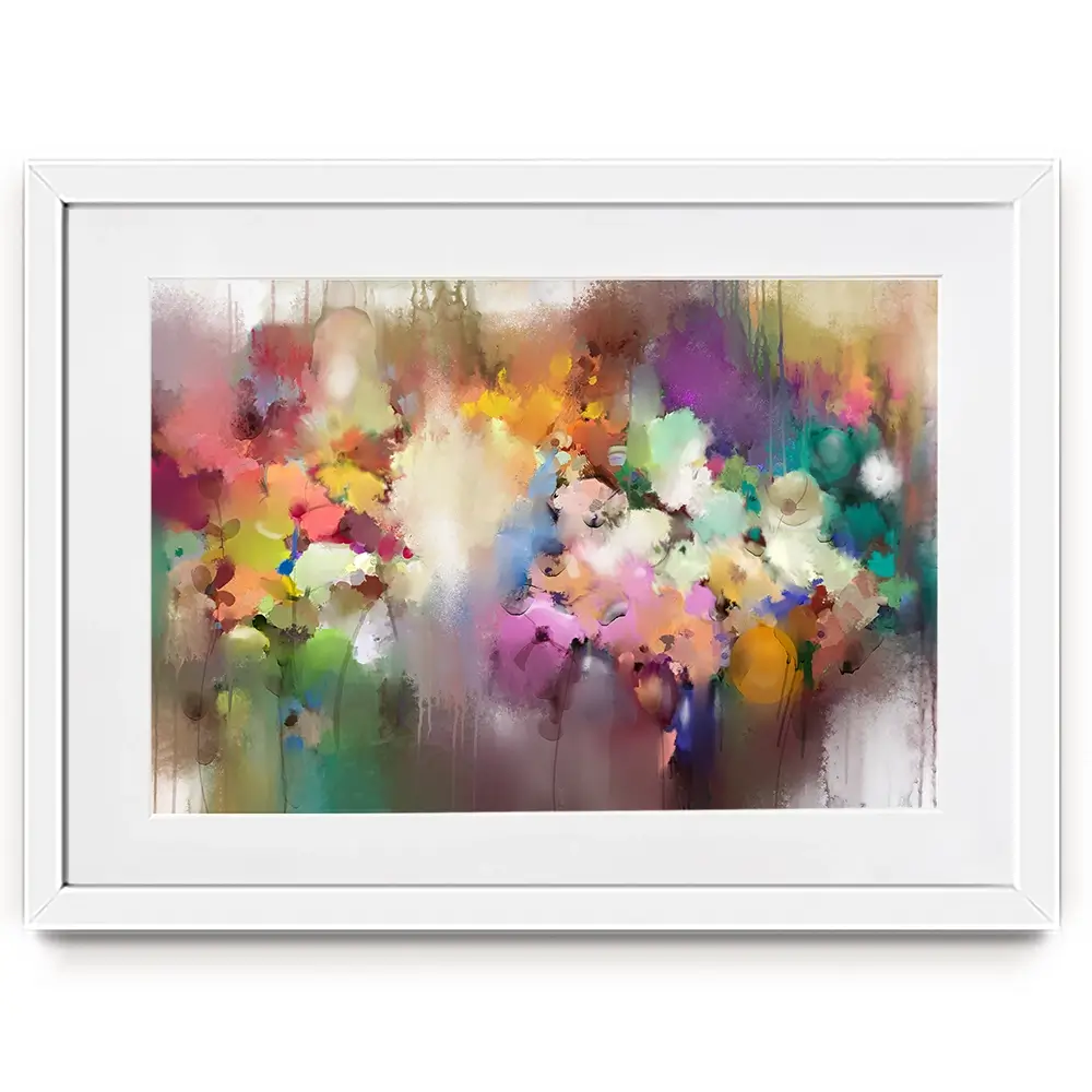 Hazy Watercolour Flowers Framed Art Print Hazy Watercolour Flowers Framed Art Print wall art product Art Print Shop