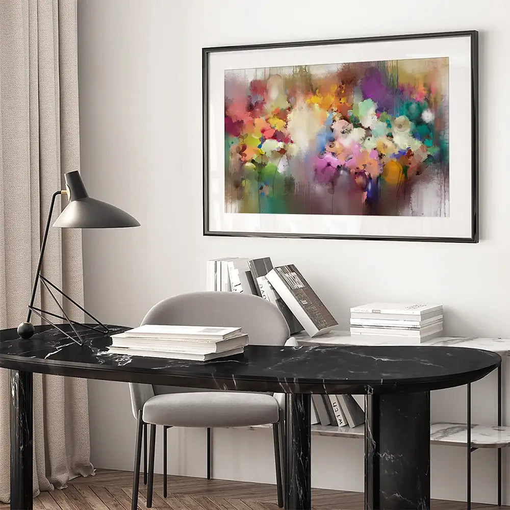 Hazy Watercolour Flowers Framed Art Print Hazy Watercolour Flowers Framed Art Print wall art product Art Print Shop