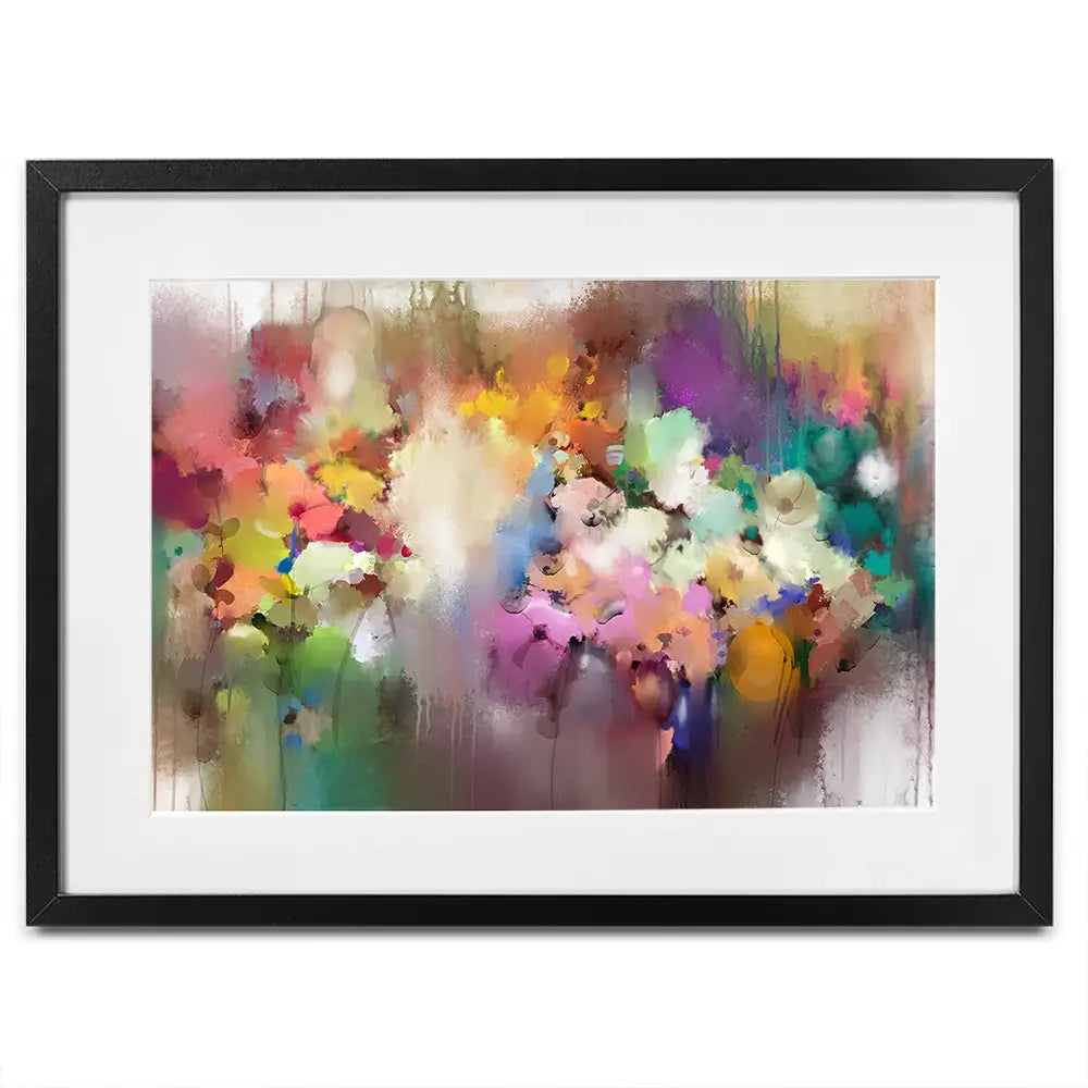 Hazy Watercolour Flowers Framed Art Print Hazy Watercolour Flowers Framed Art Print wall art product Art Print Shop