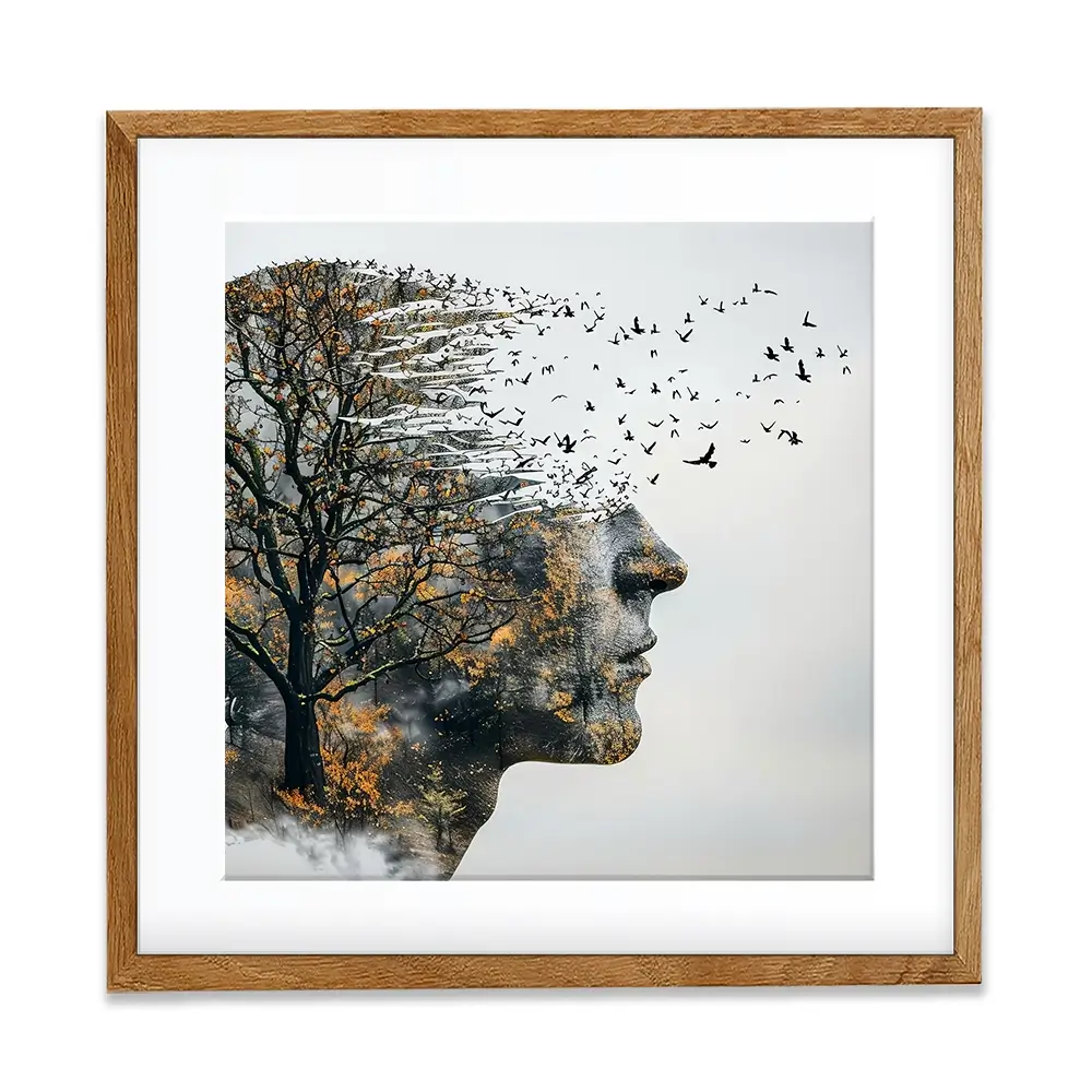 Headspace Square Framed Art Print Headspace Square Framed Art Print wall art product Art Print Shop