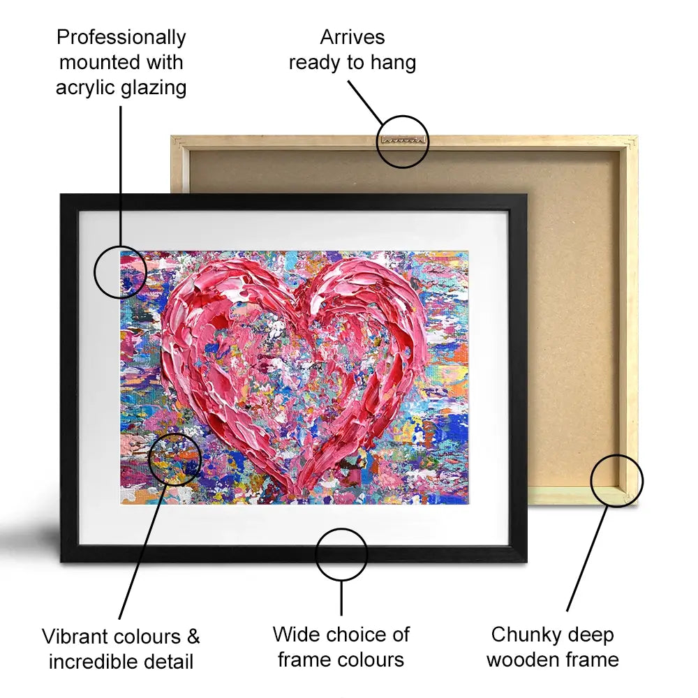 Heart Framed Art Print Heart Framed Art Print wall art product Olga Tkachyk