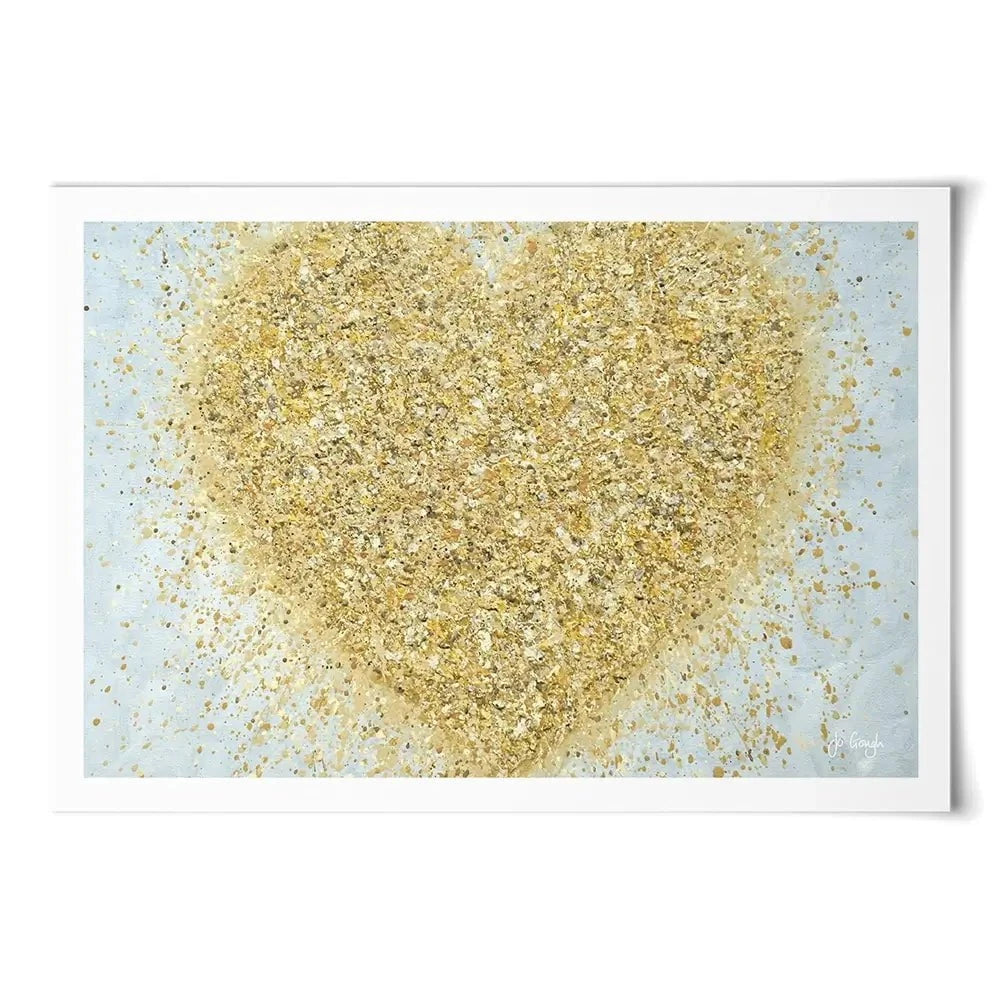 Heart Of Gold Art Print Heart Of Gold Art Print wall art product Jo Gough