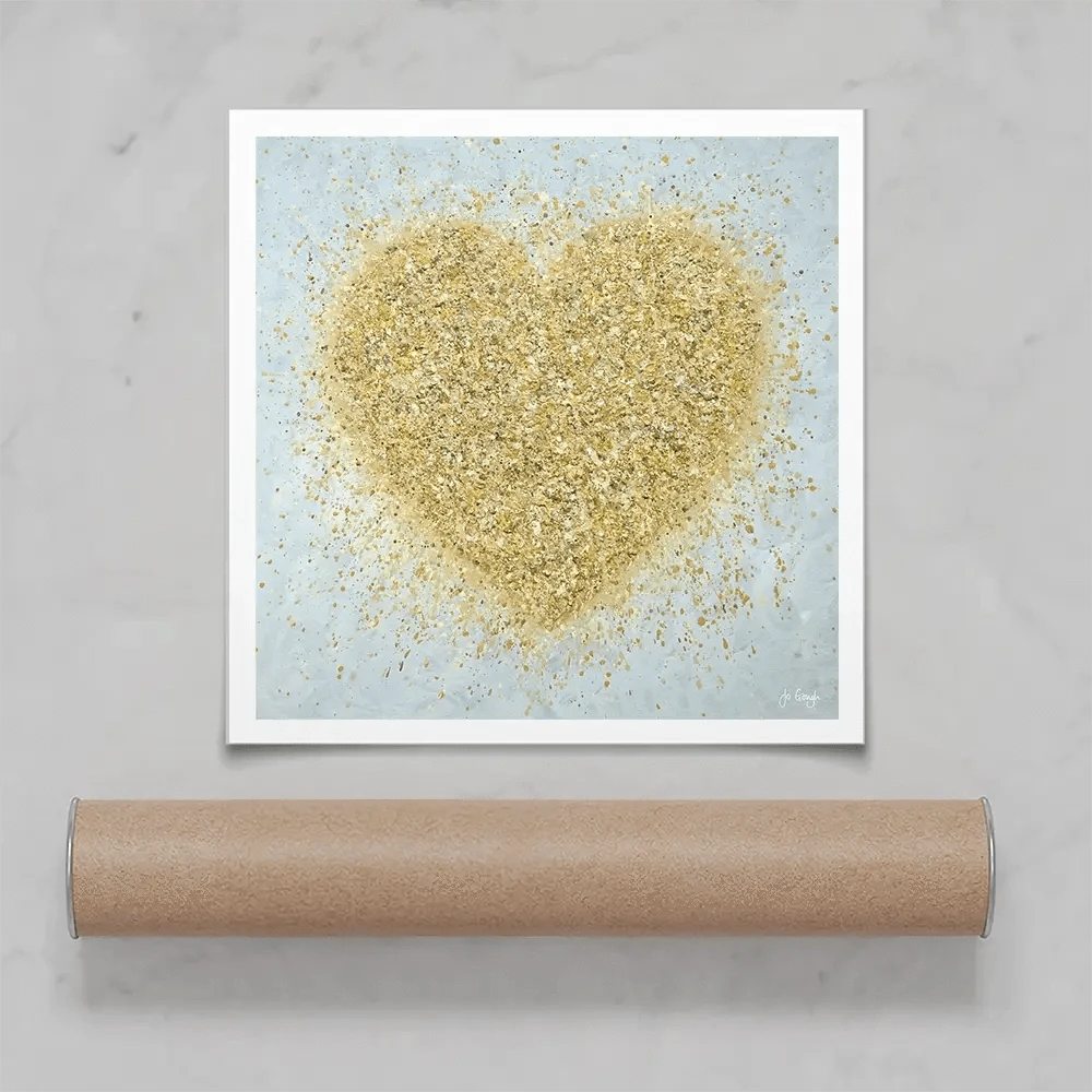Heart Of Gold Art Print Heart Of Gold Art Print wall art product Jo Gough