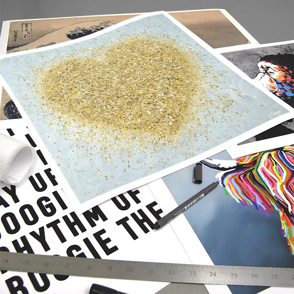 Heart Of Gold Art Print Heart Of Gold Art Print wall art product Jo Gough