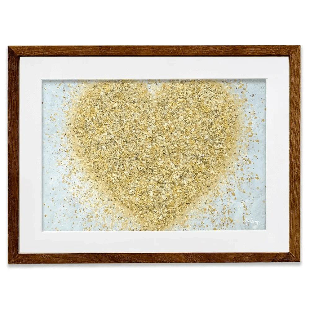 Heart Of Gold Framed Art Print Heart Of Gold Framed Art Print wall art product Jo Gough