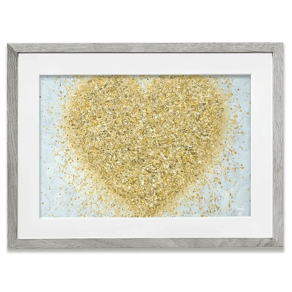 Heart Of Gold Framed Art Print Heart Of Gold Framed Art Print wall art product Jo Gough