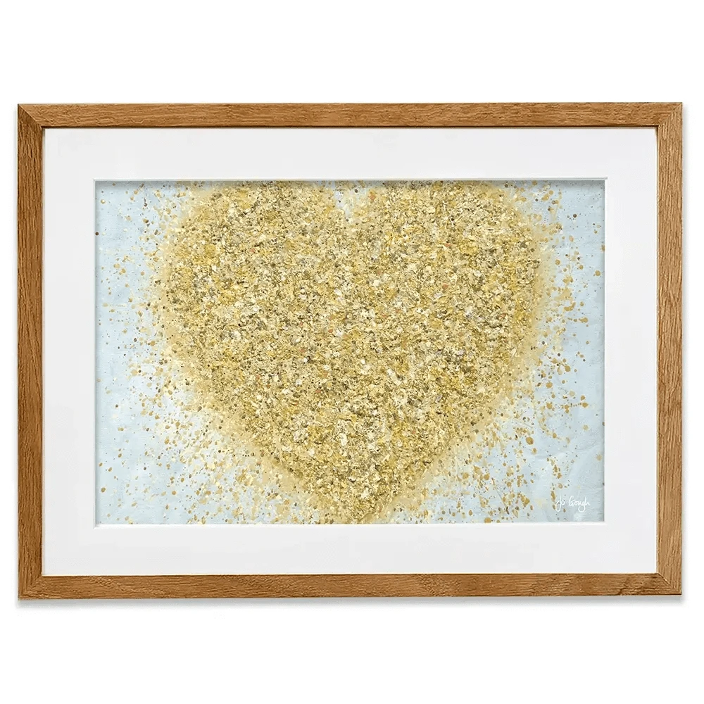 Heart Of Gold Framed Art Print Heart Of Gold Framed Art Print wall art product Jo Gough