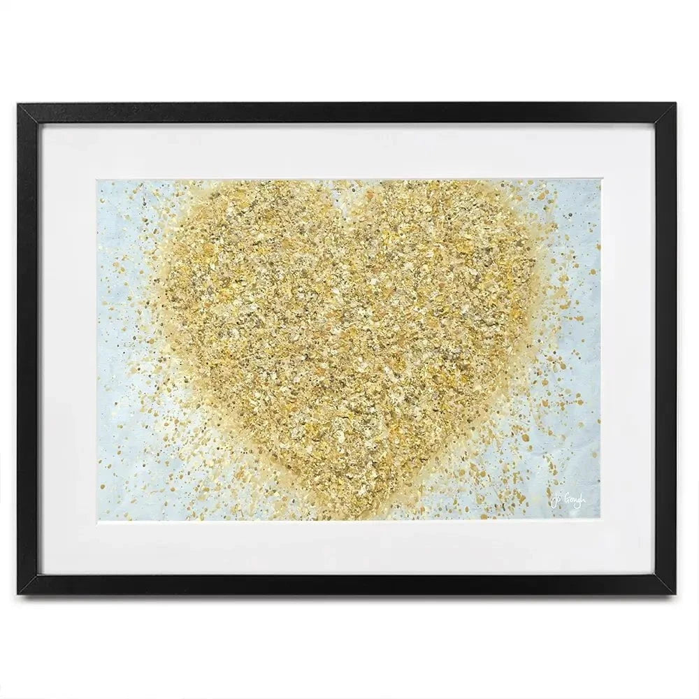 Heart Of Gold Framed Art Print Heart Of Gold Framed Art Print wall art product Jo Gough