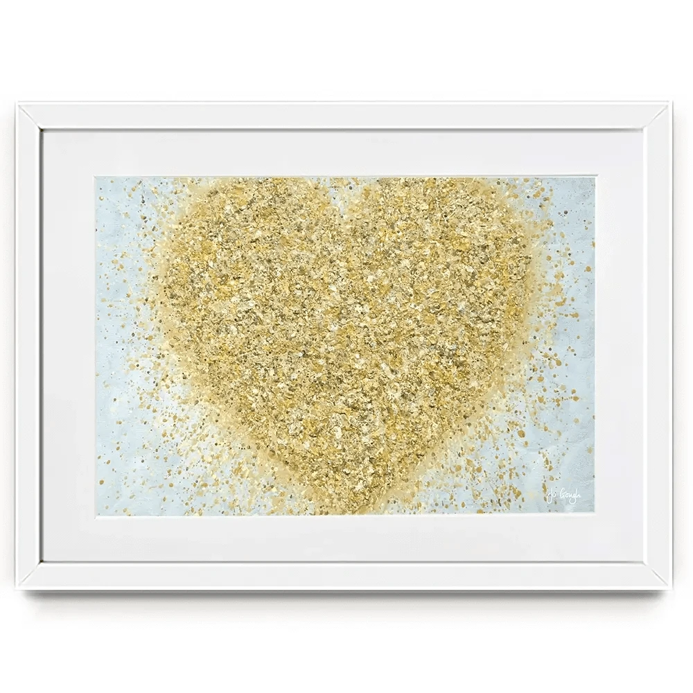 Heart Of Gold Framed Art Print Heart Of Gold Framed Art Print wall art product Jo Gough