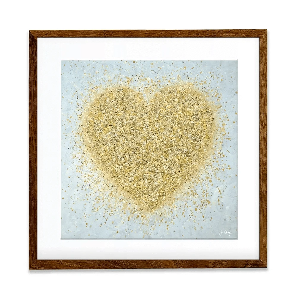 Heart Of Gold Framed Art Print Heart Of Gold Framed Art Print wall art product Jo Gough