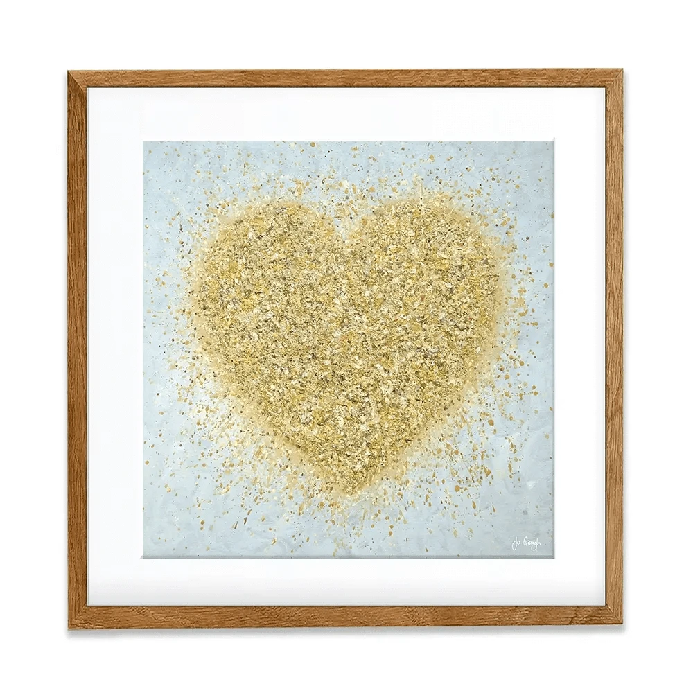 Heart Of Gold Framed Art Print Heart Of Gold Framed Art Print wall art product Jo Gough