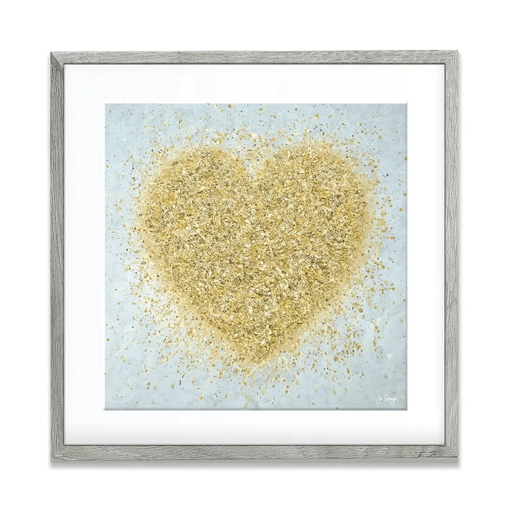 Heart Of Gold Framed Art Print Heart Of Gold Framed Art Print wall art product Jo Gough